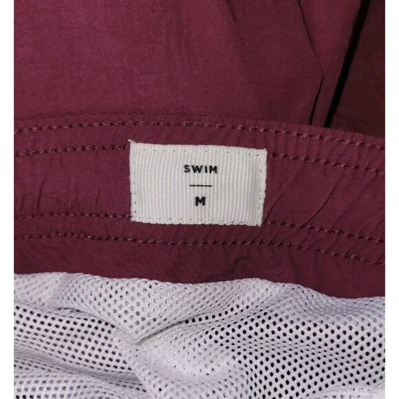 Pacsun Drawstring Nylon Lined Board Shorts Mens MED Maroon Beach Swim Surf - Picture 5 of 7